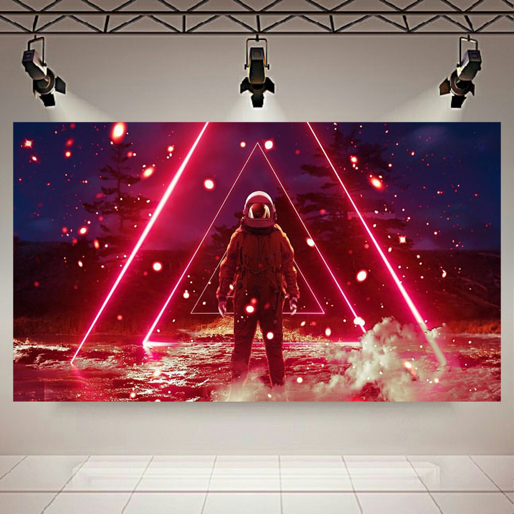 تابلو بوم طرح فضانورد مدل نئون کد AR6920