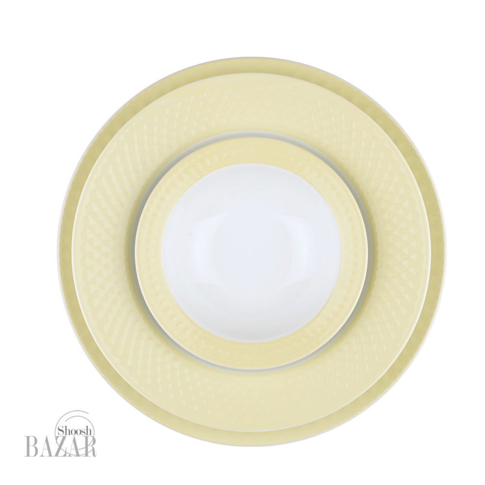 سرویس 28 پارچه چینی زرین طرح آداجیو رز 6 نفره