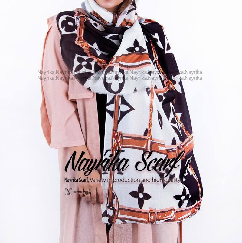 شال چهارفصل برند LVدرشت کمربندی