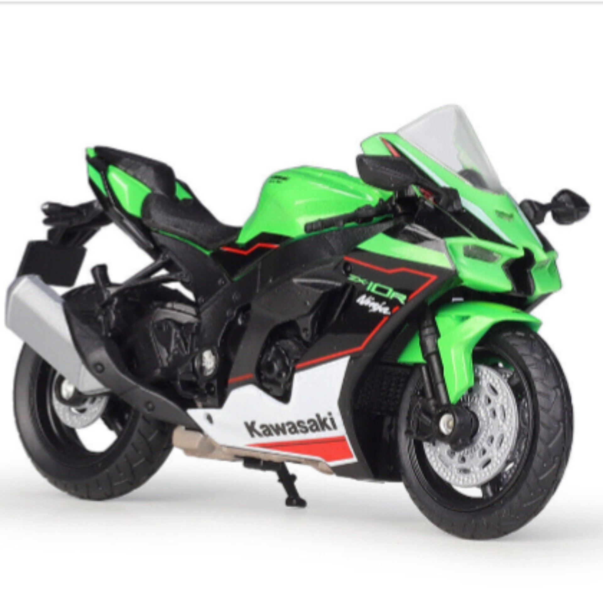 ماکت موتور ویلی مدل کاوازاکی نینجا 4 سیلندر زد ایکس 10 ار  kawasaki Ninja ZX10R برند ویلی WELLY
