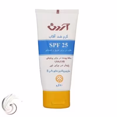 کرم ضد آفتاب بی‌رنگ آردن مدل SPF25 مناسب انواع پوست وزن 50 گرم