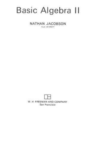 خرید و دانلود نسخه کامل کتاب Basic algebra 2
