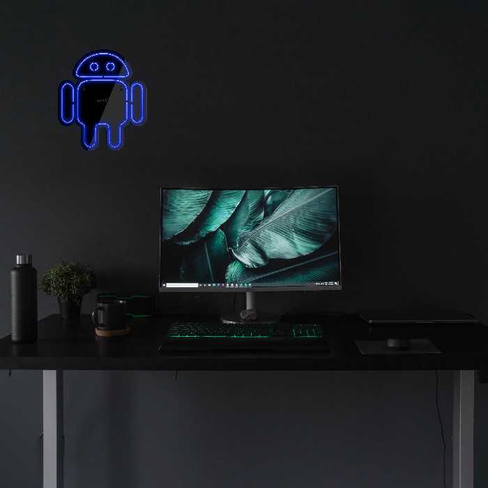 چراغ دیواری نئون دیزاین طرح Android-Logo-BL_BL