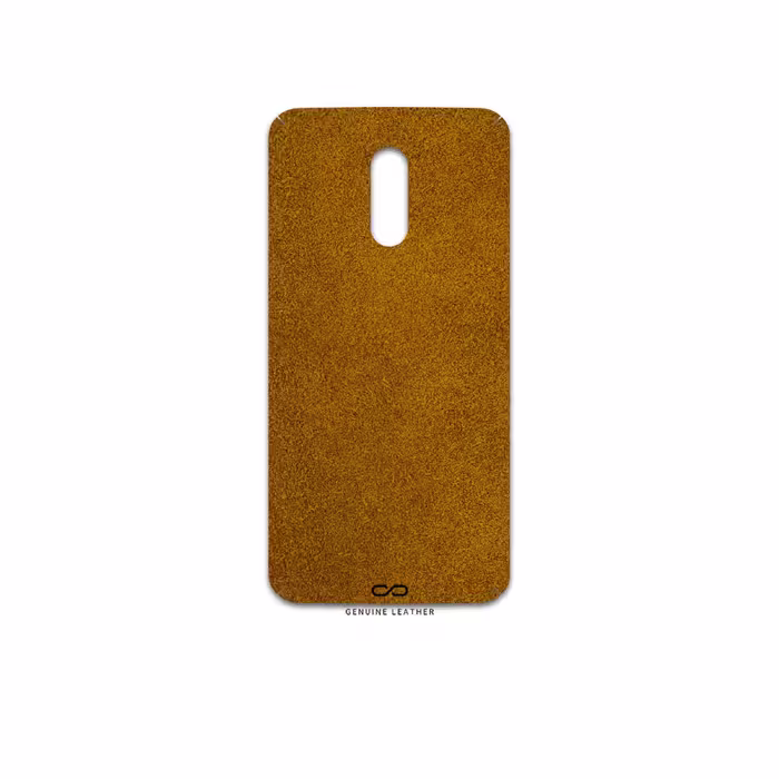 برچسب پوششی ماهوت مدل Brown-Chamois-Leather مناسب برای گوشی موبایل وان پلاس 7