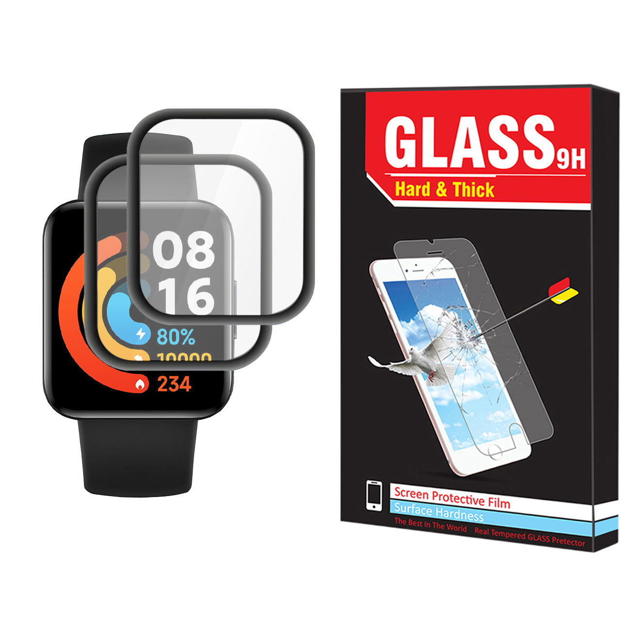 محافظ صفحه نمایش نانو هارد اند تیک مدل NHT مناسب برای ساعت هوشمند شیائومی Redmi Watch 2 Lite بسته دو عددی