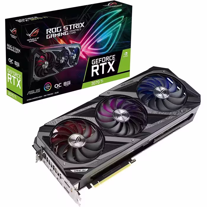 مشخصات، قیمت و خرید کارت گرافیک ایسوس مدل (LHR)ASUS ROG STRIX RTX3070TI O8G GAMING