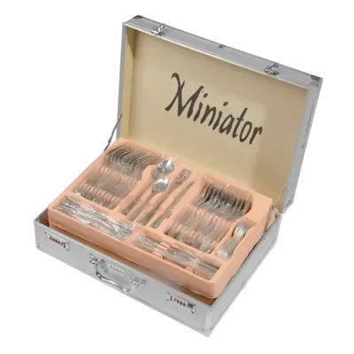 سرویس قاشق و چنگال 128 پارچه  مینیاتور مدل ساده 