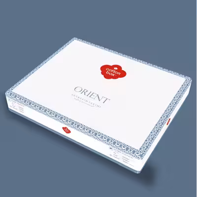 سرویس ملحفه کاتن باکس مدل Orient دو نفره 4 تکه