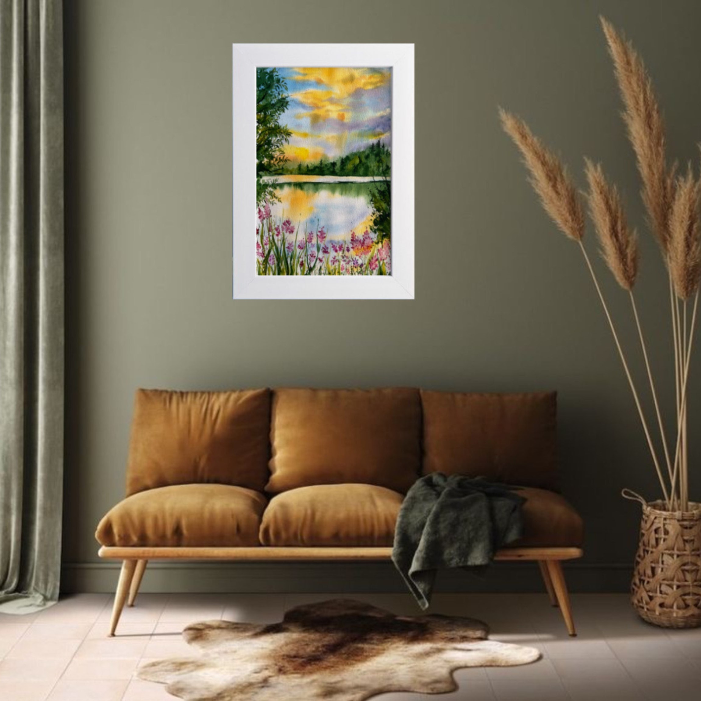 تابلو مدل منظره آبرنگی