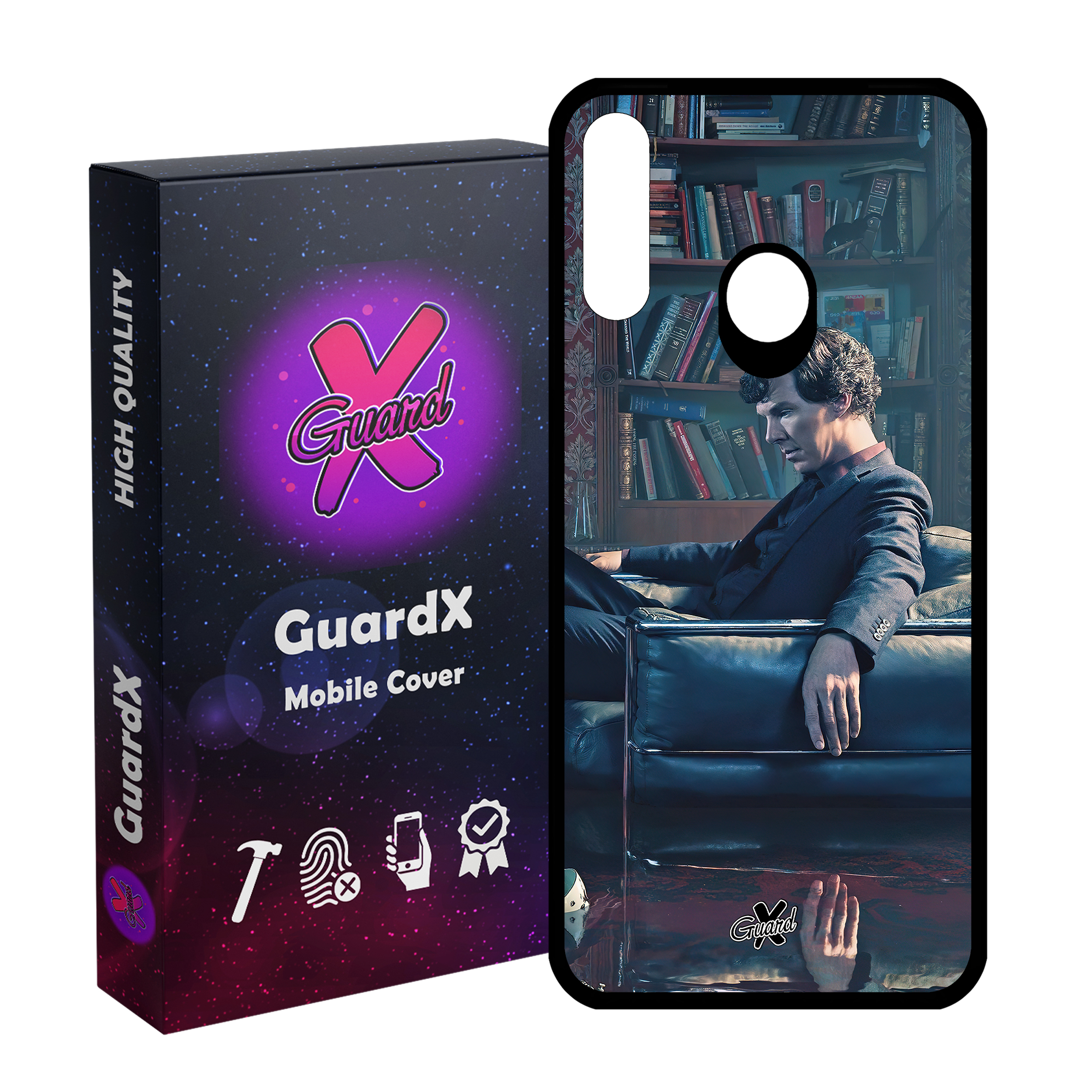 کاور گارد ایکس طرح شرلوک مدل Glass10519 مناسب برای گوشی موبایل سامسونگ Galaxy A20s