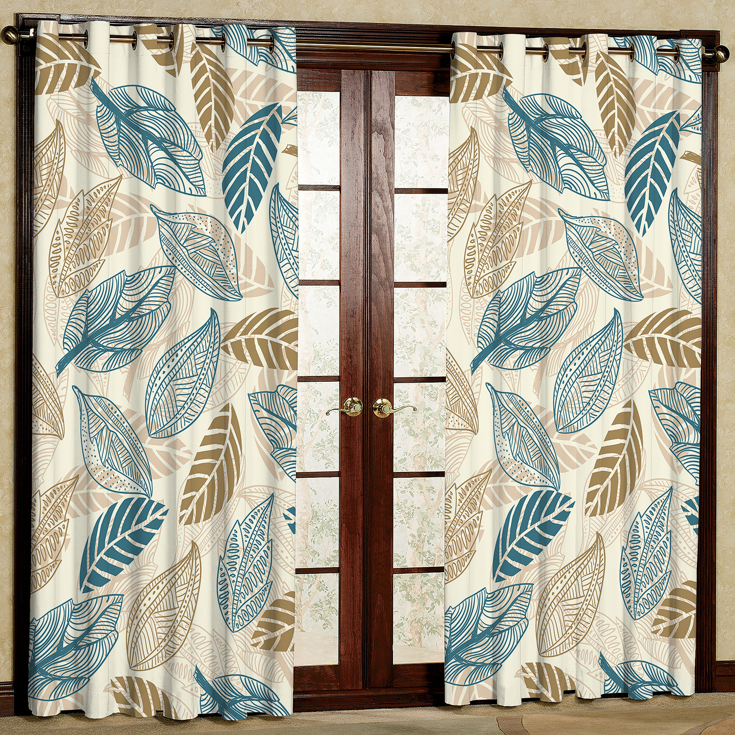 پرده مدل برگ مخمل پانچی کد 4491 سایز 200x140 سانتی متر