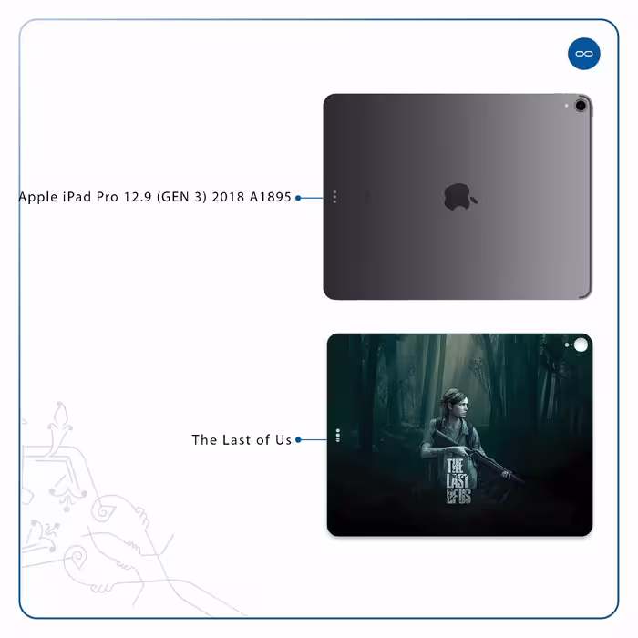 برچسب پوششی ماهوت مدل The Last of Us مناسب برای تبلت اپل iPad Pro 12.9 (GEN 3) 2018 A1895