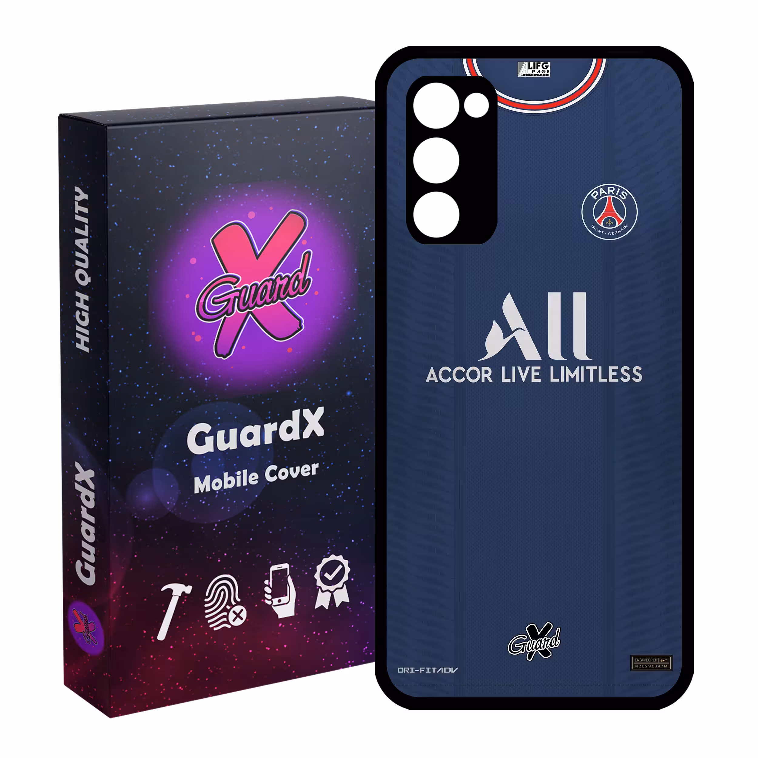 کاور گارد ایکس طرح PSG مدل Glass50360 مناسب برای گوشی موبایل سامسونگ Galaxy S20 FE