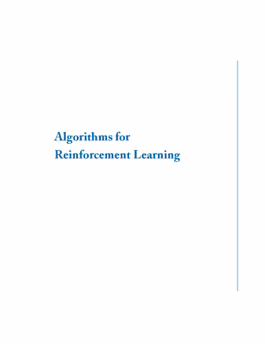 خرید و دانلود نسخه کامل کتاب Algorithms for Reinforcement Learning