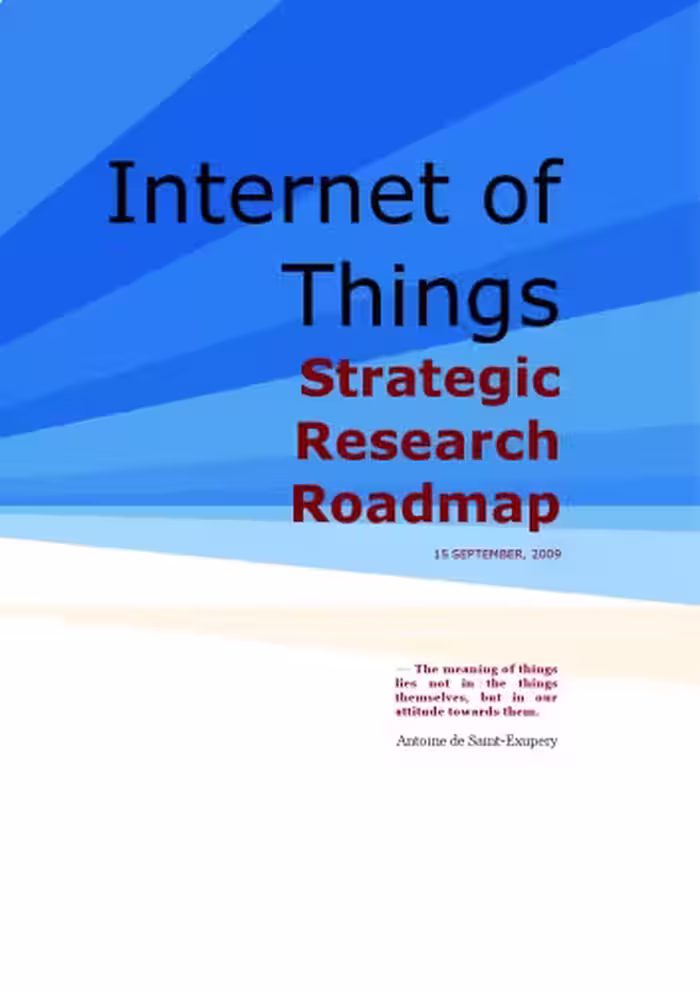 خرید و دانلود نسخه کامل کتاب Internet of Things Strategic Research Roadmap
