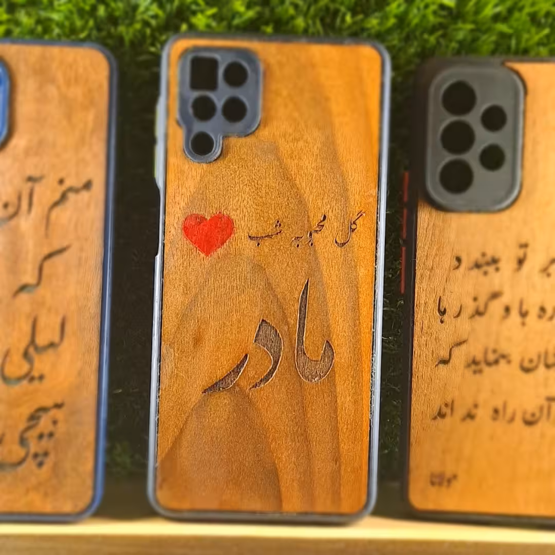 گارد چوبی با چوب طبیعی گردو مناسب موبایل سامسونگ a12 