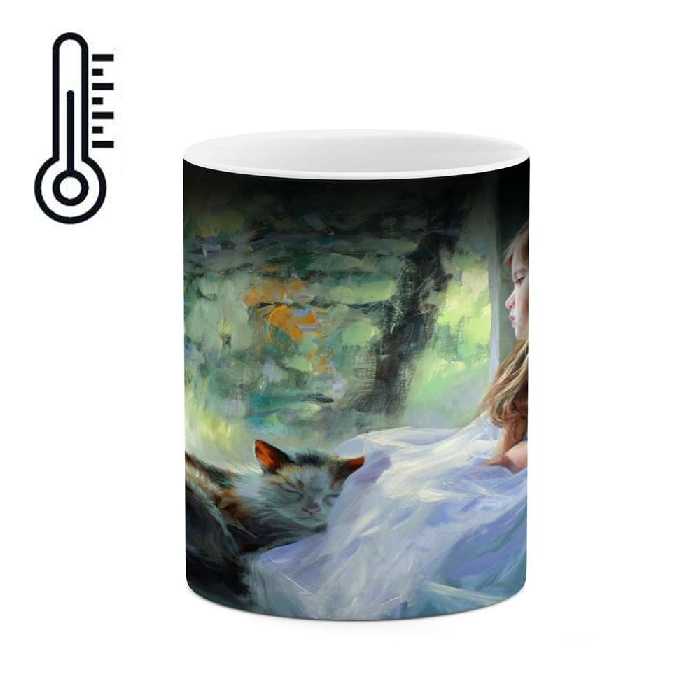 ماگ حرارتی کاکتی طرح نقاشی مدل mgh13723