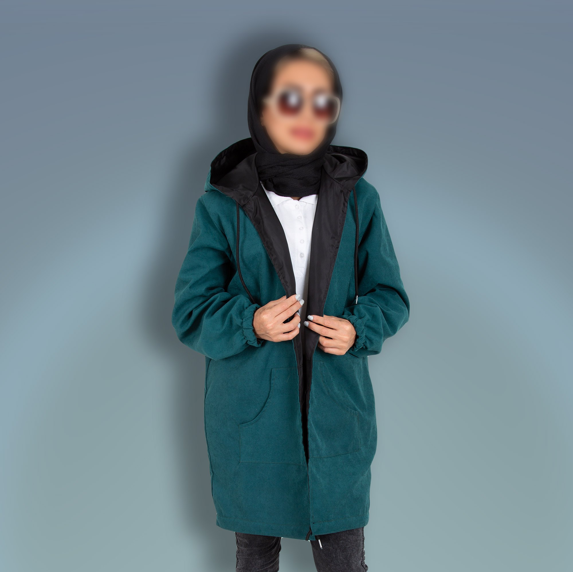 بارونی دورو  جنس میکرو رنگ سبز(ارسال رایگان)