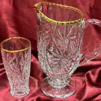 پارچ و لیوان لب طلایی پس کرایه