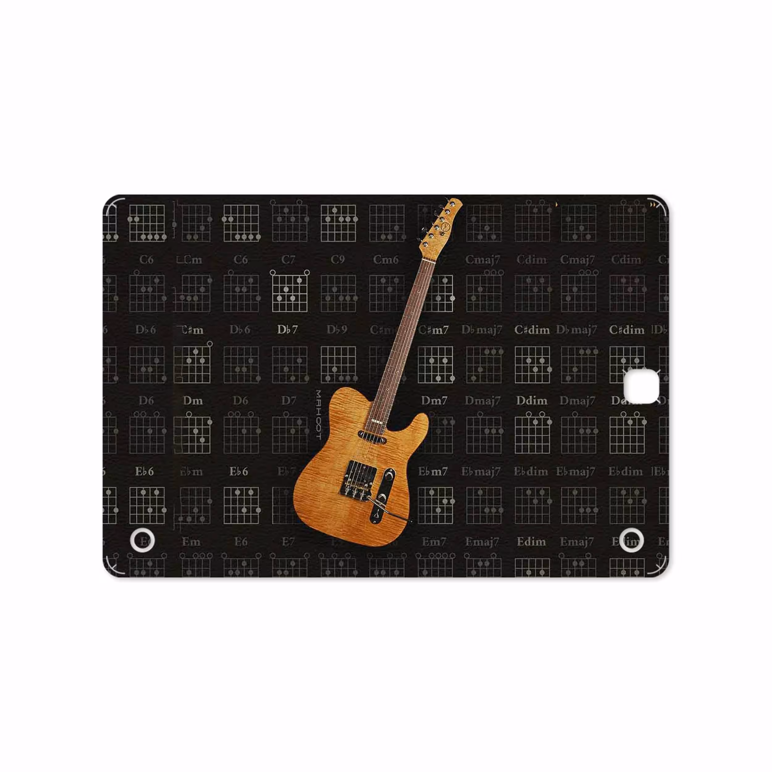 برچسب پوششی ماهوت مدل Guitar-Instrument مناسب برای تبلت سامسونگ Galaxy Tab A 9.7 2015 T550