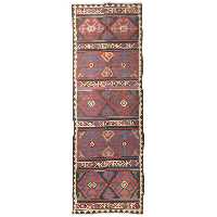 گلیم دستباف قدیمی کناره طول چهار متر سی پرشیا کد 187370