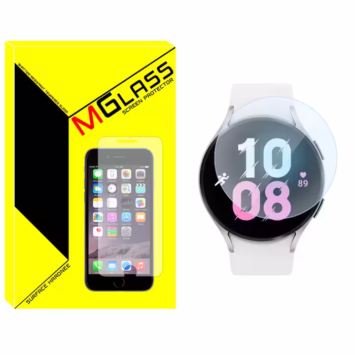 محافظ صفحه نمایش شیشه‌ای ام گلس مدل SH-MG مناسب برای ساعت هوشمند سامسونگ Galaxy Watch 5 44mm