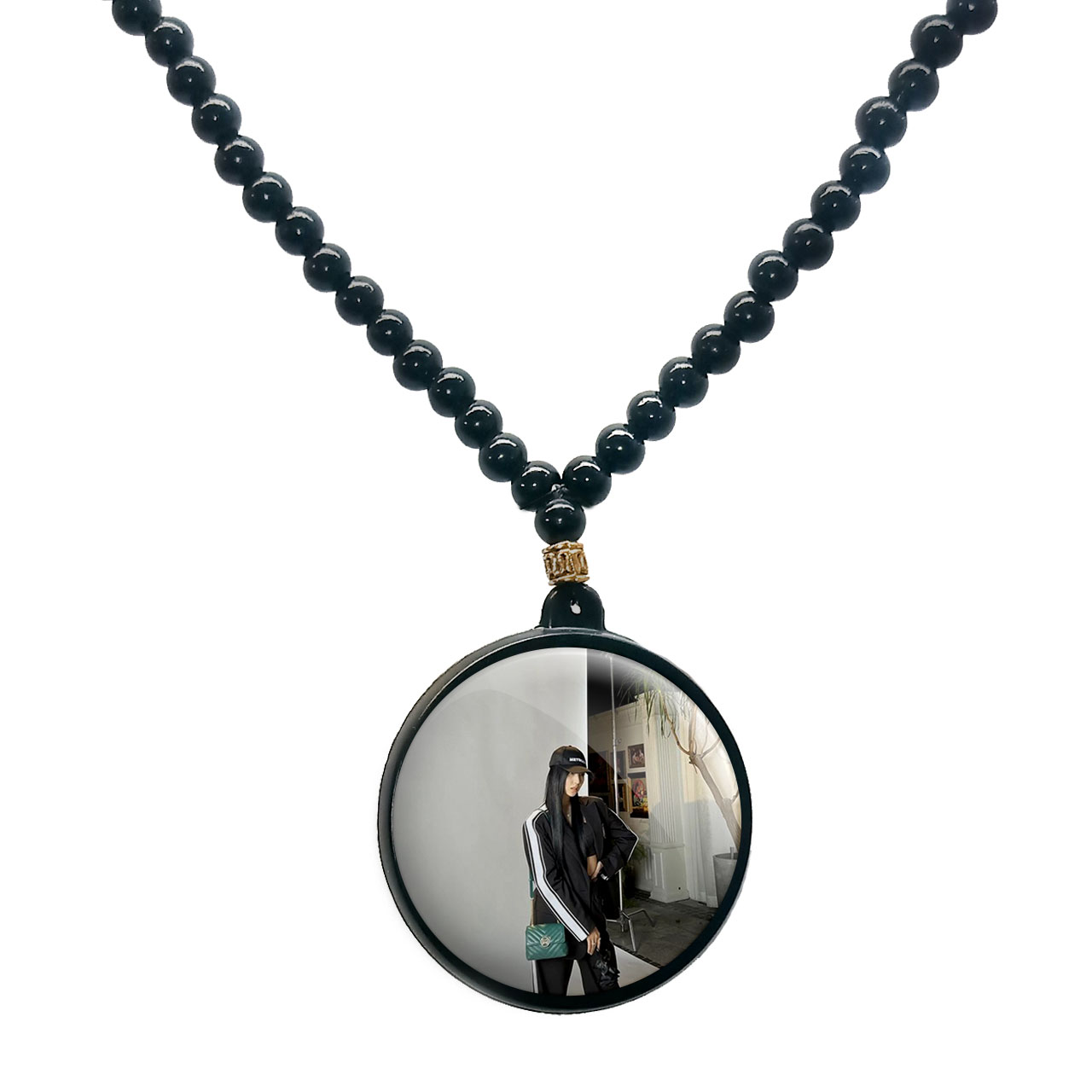 گردنبند پرمانه طرح تو ایس کد pmd.18355 مدل دو طرفه