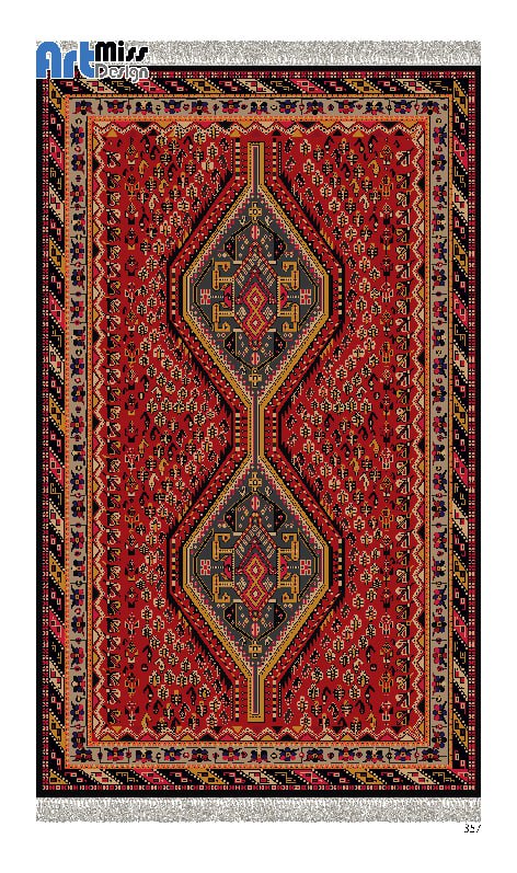 قالیچه درجه1 در ابعاد متنوع با ترمز فرش زمینه قرمز سنتی