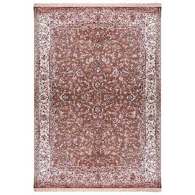 فرش ماشینی زمرد مشهد طرح افشان زمینه گردویی