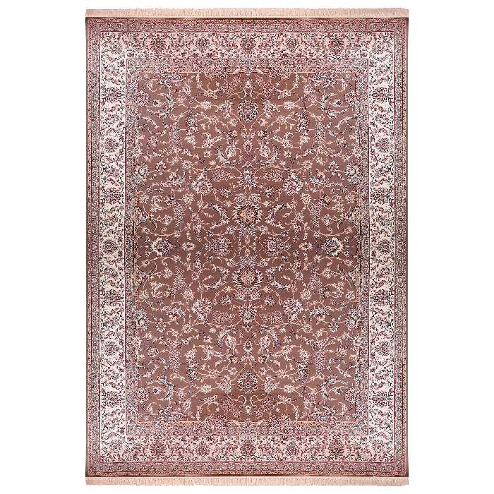 فرش ماشینی زمرد مشهد طرح افشان زمینه گردویی