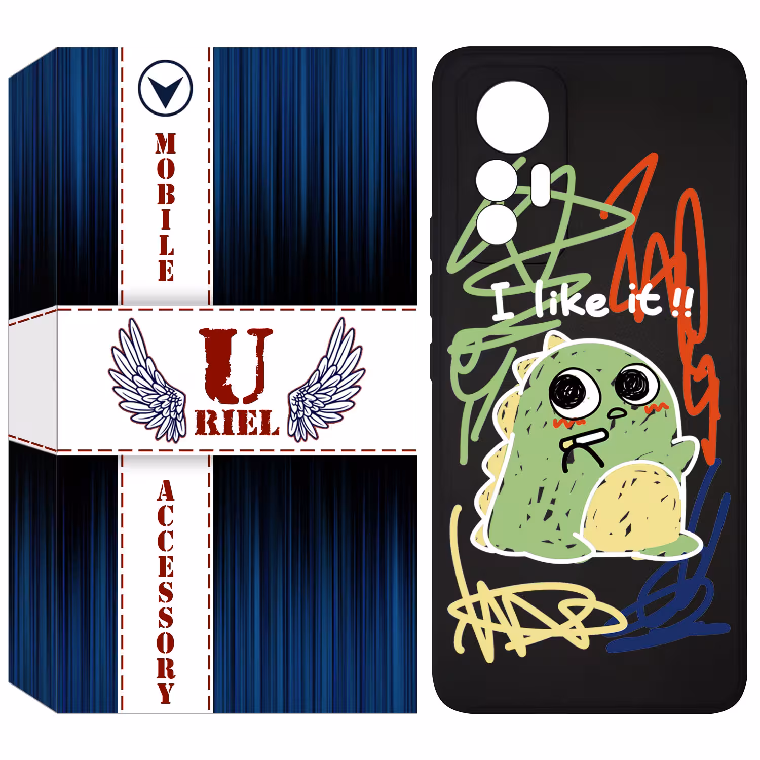 کاور یوریل مدل KSH کد 21 طرح دایناسور نقاش مناسب برای گوشی موبایل شیائومی 12 Lite