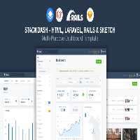 دانلود قالب HTML، لاراول و ریلز StackDash