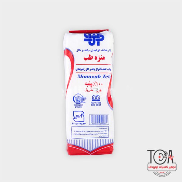 گاز طبی غیر استریل 400 گرمی منزه طب