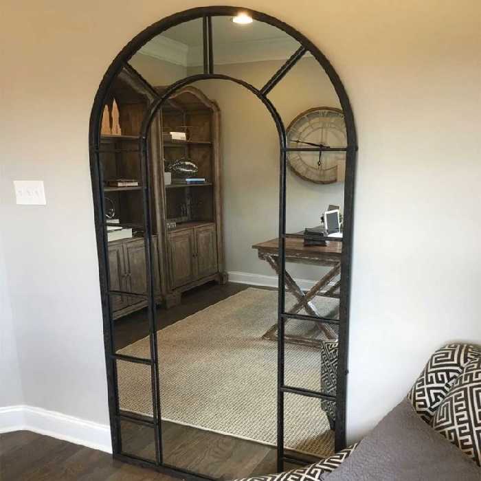 آینه قدی چوبی الف طرح تاج 100-W-180