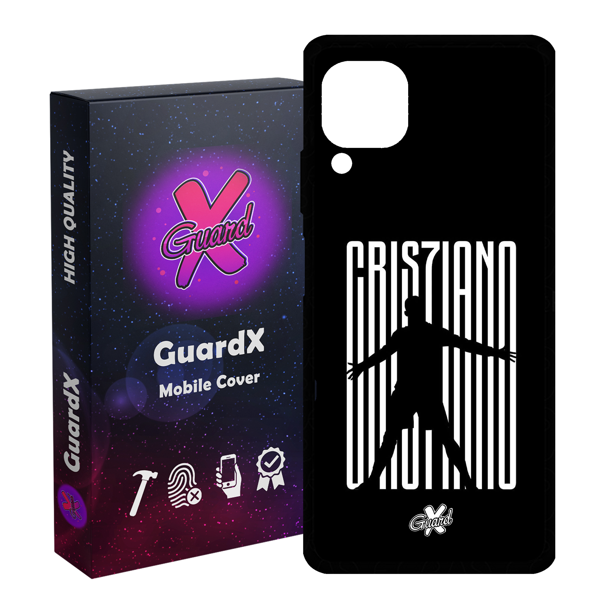 کاور گارد ایکس طرح CR7 مدل Glass10115 مناسب برای گوشی موبایل هوآوی Nova 7i / Nova 6 SE / P40 Lite