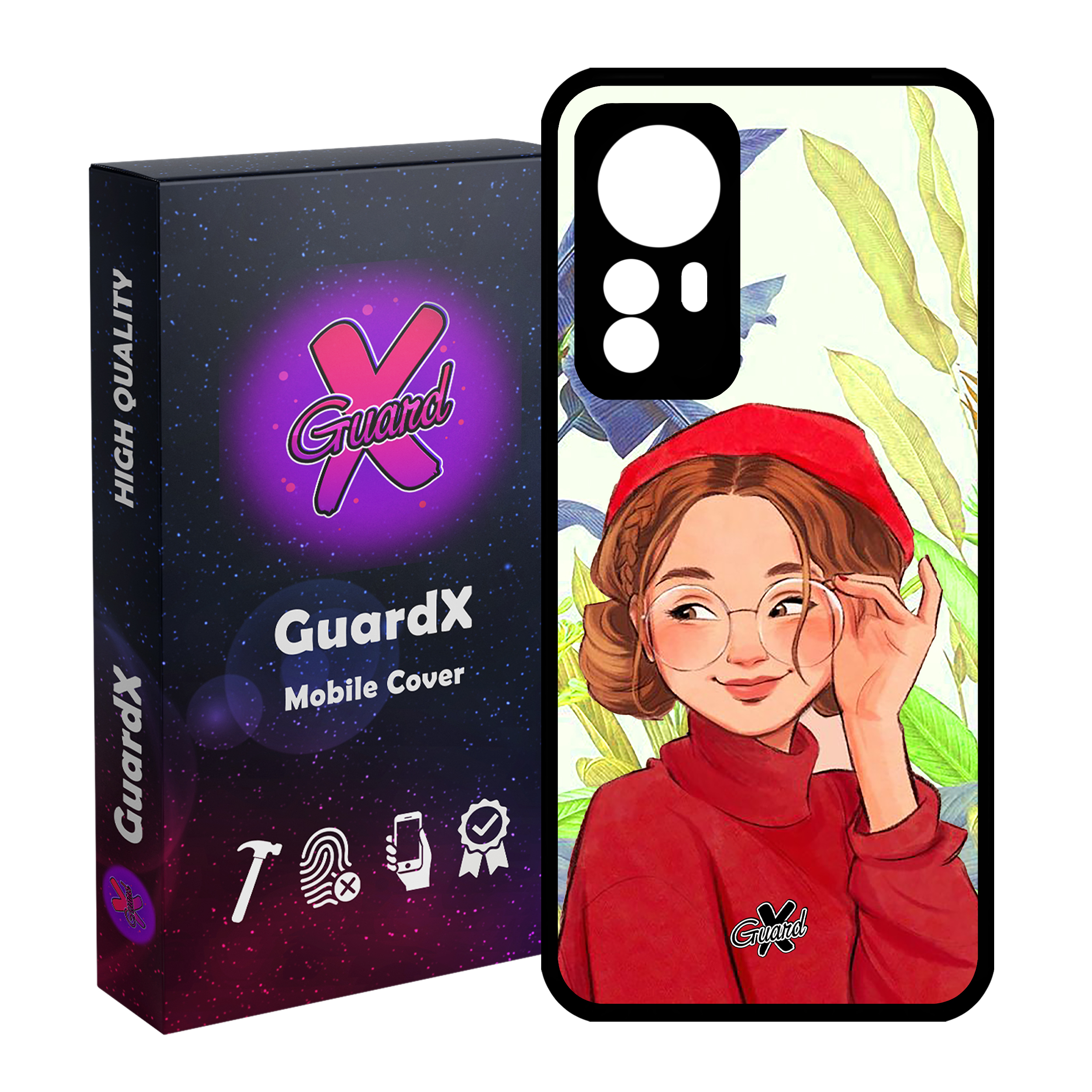 کاور گارد ایکس طرح دختر مدل Glass10328 مناسب برای گوشی موبایل شیائومی Mi 12/Mi 12X/Mi 12S