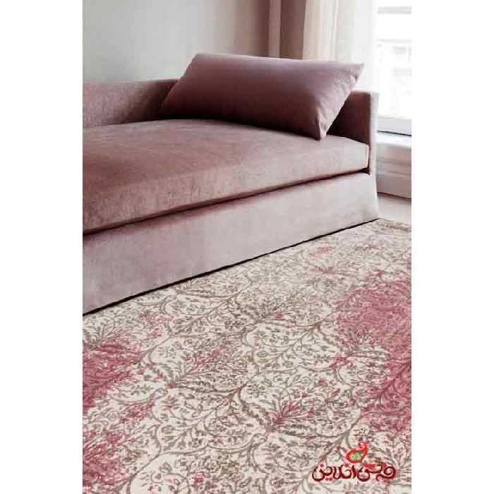 فرش ماشینی  ساوین کد 1514صورتی
