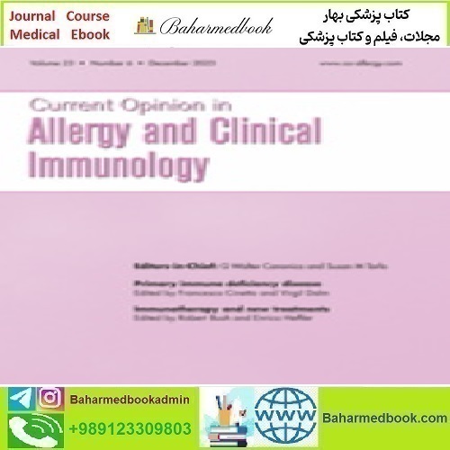 Current Opinion in Allergy & Clinical Immunology Volume 23 1