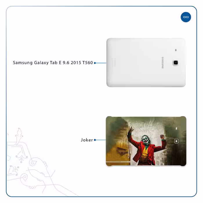 برچسب پوششی ماهوت مدل Joker مناسب برای تبلت سامسونگ Galaxy Tab E 9.6 2015 T560