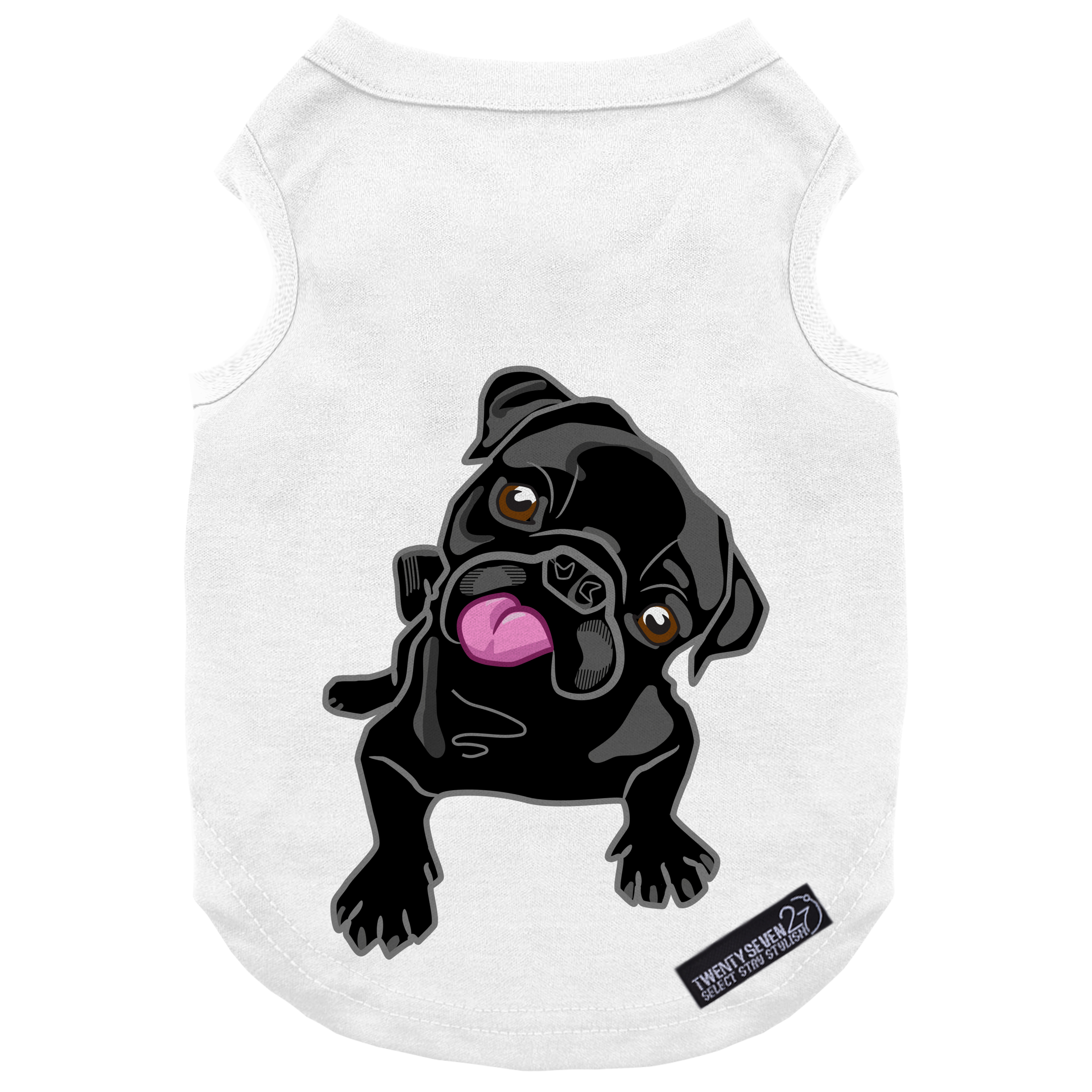 لباس سگ و گربه 27 طرح Black Pug کد MH927 سایز XL