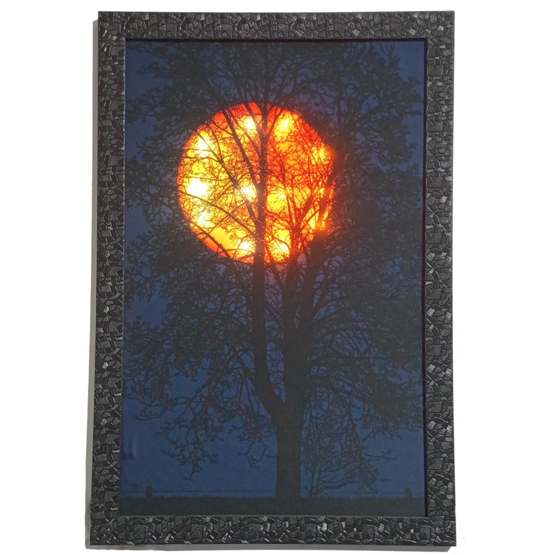 تابلو نوری مدل ماه و درخت