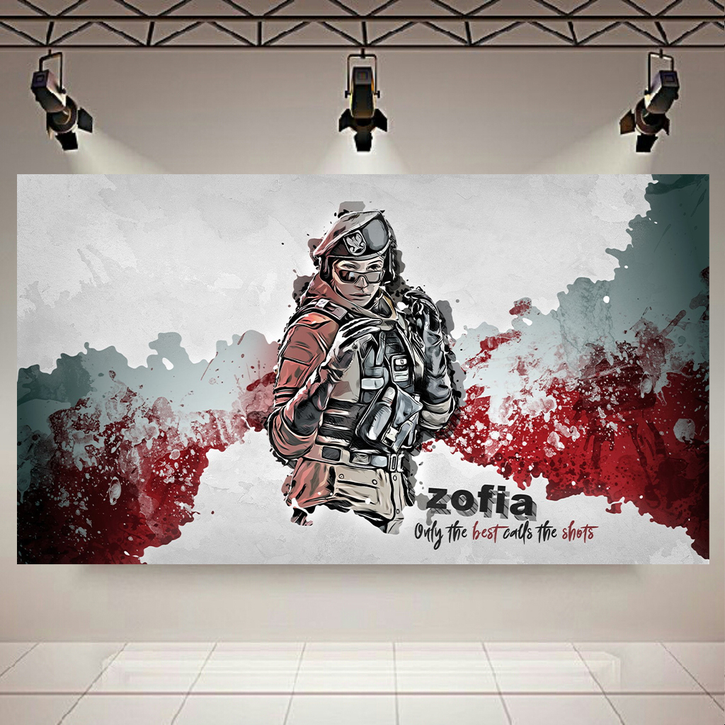 تابلو بوم طرح Game مدل Rainbow six siege( Zofia ) کد AR3820