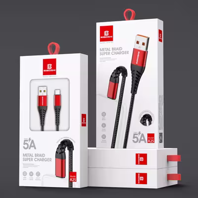 کابل تبدیل USB به لایتنینگ بیبوشی مدل A25 طول 1 متر