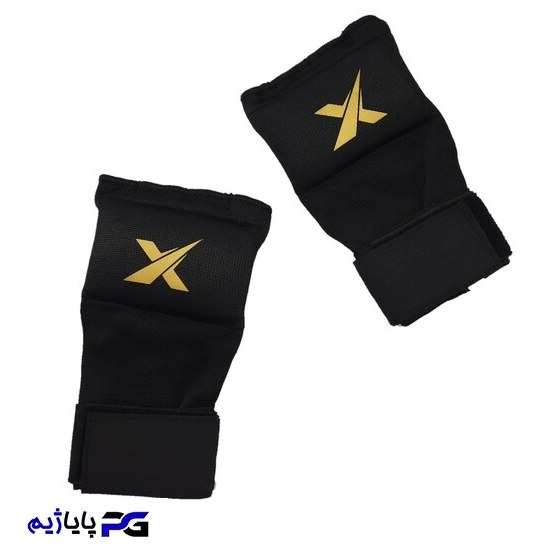 باند بوکس مدل دستکشی مناسب بوکس و کیک بوکس سایز لارج L(یک جفت) رنگ مشکی 