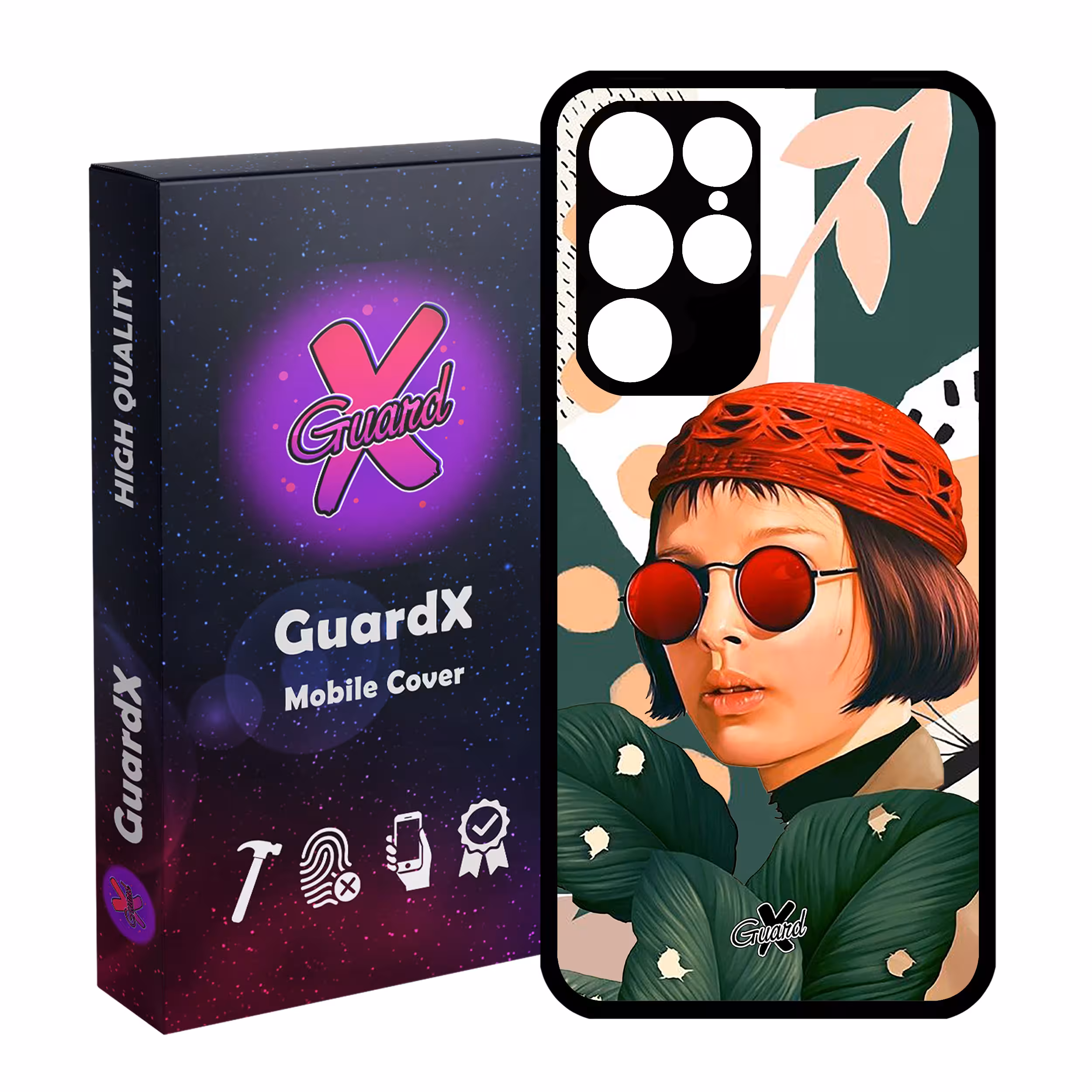 کاور گارد ایکس طرح ماتیلدا مدل Glass10341 مناسب برای گوشی موبایل سامسونگ Galaxy S22 Ultra