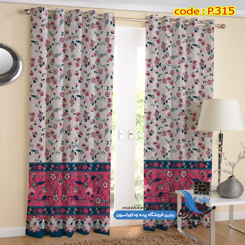 پرده پانچ گلدار P315