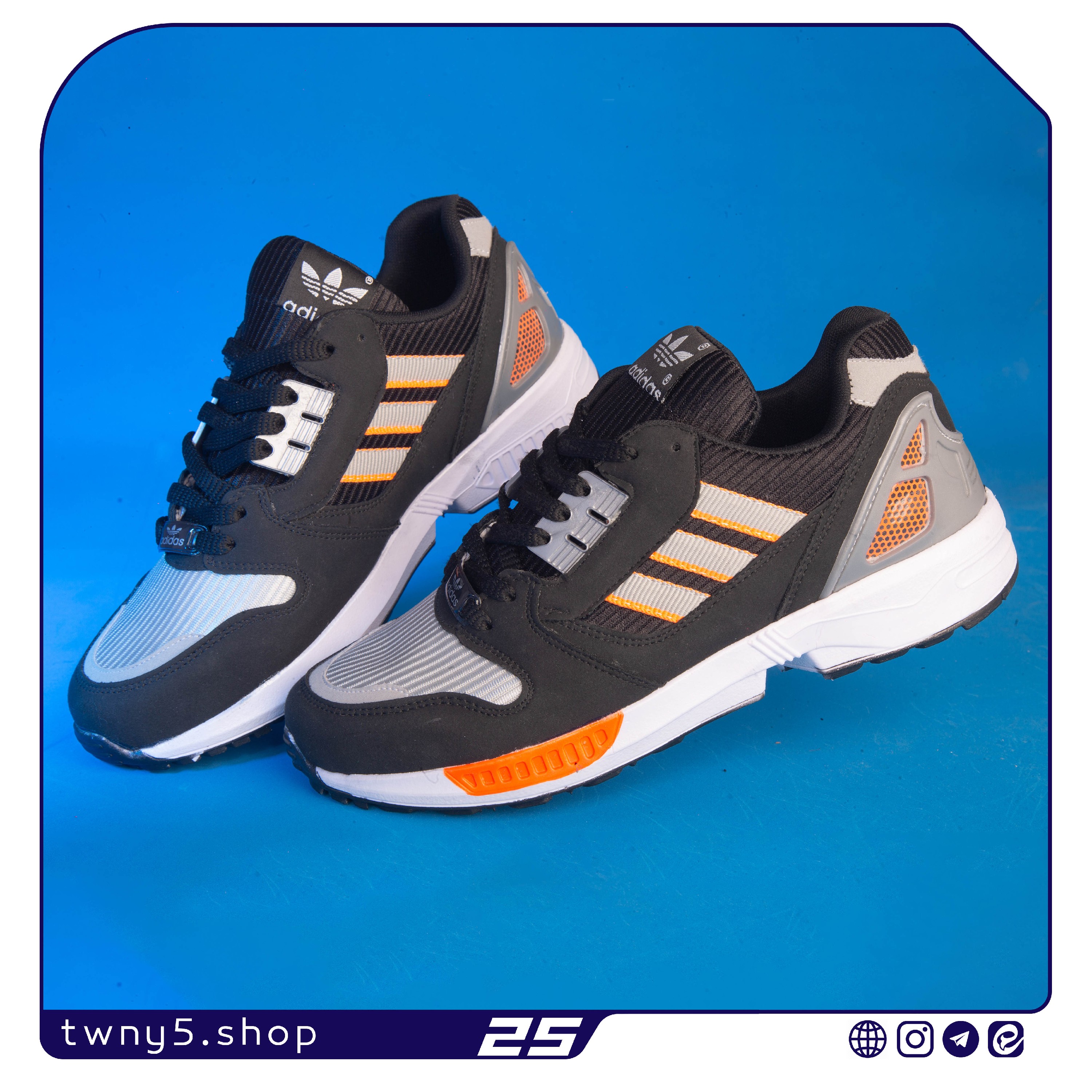 کتونی مردانه مدل zx5000 سایزبندی 41 الی 44 رنگ مشکی طوسی