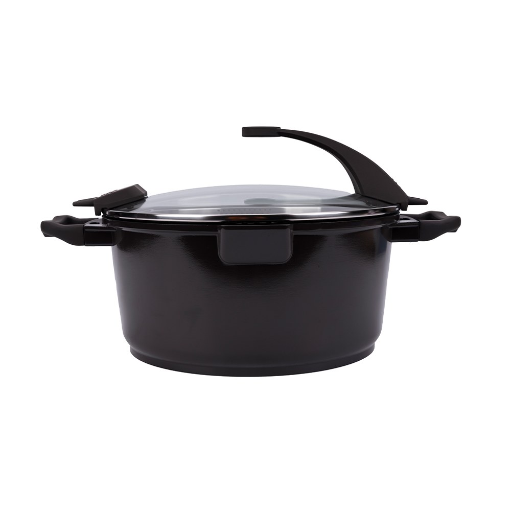 قابلمه درب دار برگهف سری Virgo سایز 28Cm-7.2L - مشکی