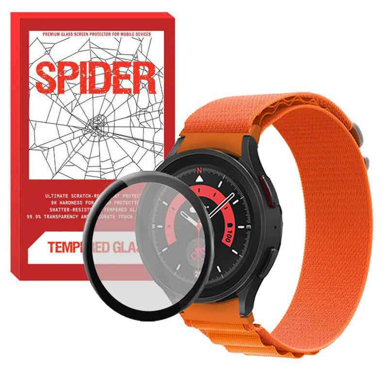 بند اسپایدر مدل LOOP ALPINE مناسب برای ساعت هوشمند سامسونگ Galaxy Watch 5 45 mm به همراه محافظ صفحه نمایش