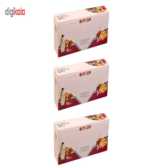 پاکت زیپ دار پنگوئن مدل 003 بسته 54 عددی